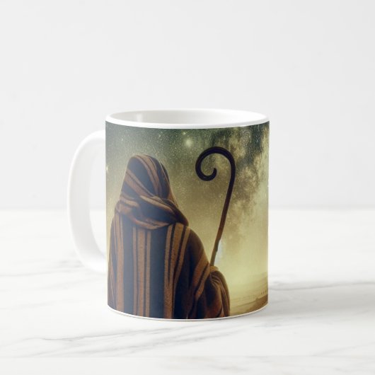 Shepherd Watching Flock Biblical Scene Kaffeetasse (Vorderseite Links)