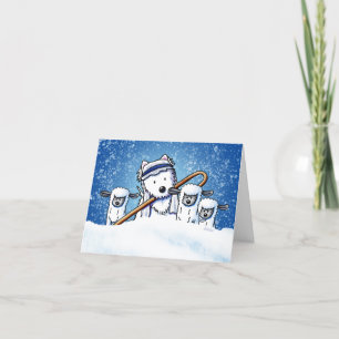 Shepherd Westie and Sheep Christmas Note Card Dankeskarte
