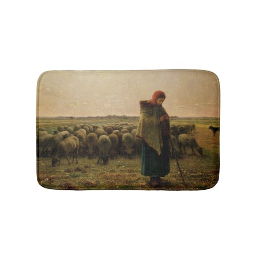Shepherdess mit ihrer Menge, 1863 Badematte (Vorderseite)