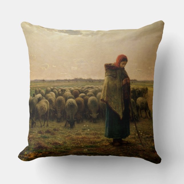 Shepherdess mit ihrer Menge, 1863 Kissen (Vorderseite)