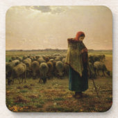 Shepherdess mit ihrer Menge, 1863 Untersetzer (Vorderseite)