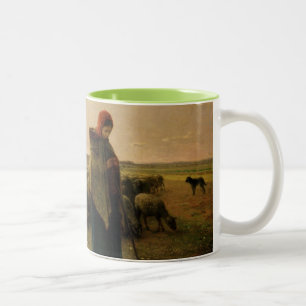 Shepherdess mit ihrer Menge, 1863 Zweifarbige Tasse
