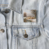 Shepherdess mit ihrer Menge in einer Button (Beispiel)