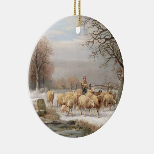 Shepherdess mit ihrer Menge in einer Keramikornament (Rechts)