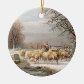 Shepherdess mit ihrer Menge in einer Keramikornament (Vorne)