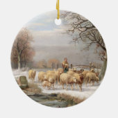 Shepherdess mit ihrer Menge in einer Keramikornament (Hinten)