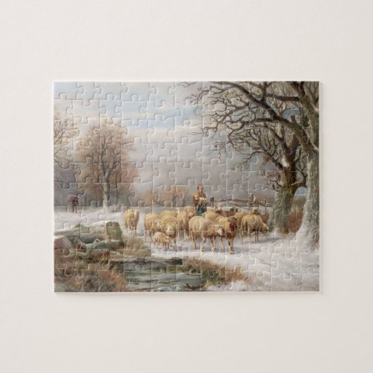 Shepherdess mit ihrer Menge in einer Puzzle (Horizontal)