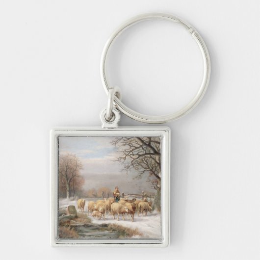 Shepherdess mit ihrer Menge in einer Schlüsselanhänger (Vorne)