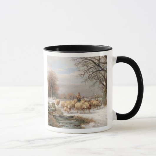 Shepherdess mit ihrer Menge in einer Tasse (Rechts)