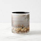 Shepherdess mit ihrer Menge in einer Zweifarbige Tasse (Mittel)