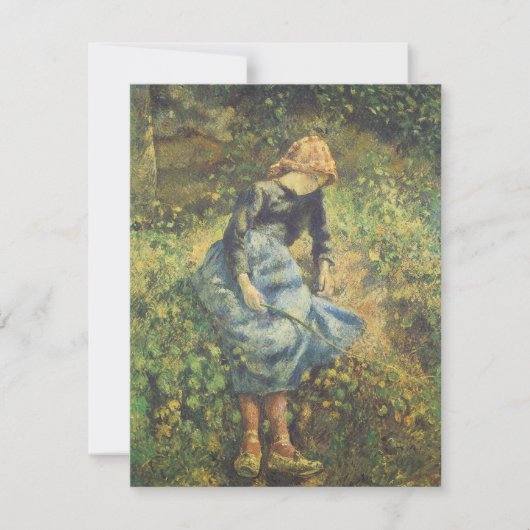 Shepherdess von Camille Pissarro, Vintage Kunst (Vorderseite)