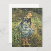 Shepherdess von Camille Pissarro, Vintage Kunst (Vorne/Hinten)