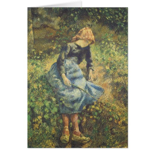 Shepherdess von Camille Pissarro, Vintage Kunst (Vorne)