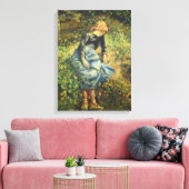 Shepherdess von Camille Pissarro, Vintage Kunst Leinwanddruck (Insitu (Wohnzimmer))