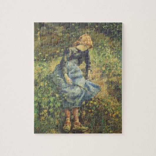 Shepherdess von Camille Pissarro, Vintage Kunst Puzzle (Vertikal)