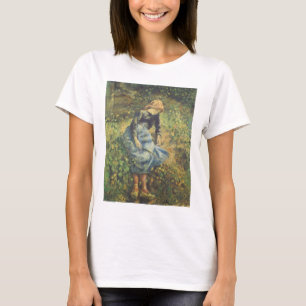 Shepherdess von Camille Pissarro, Vintage Kunst T-Shirt