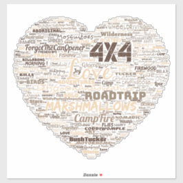 Shepos Liebe Herz Word Art . Aufkleber