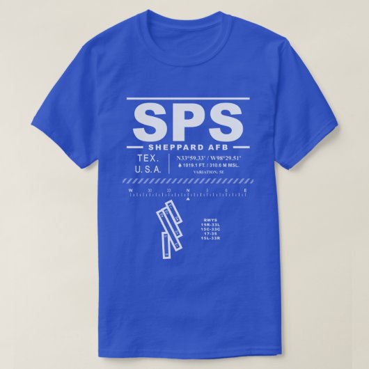 Sheppard AFB Air Force Base SPS T - Shirt (Design vorne)