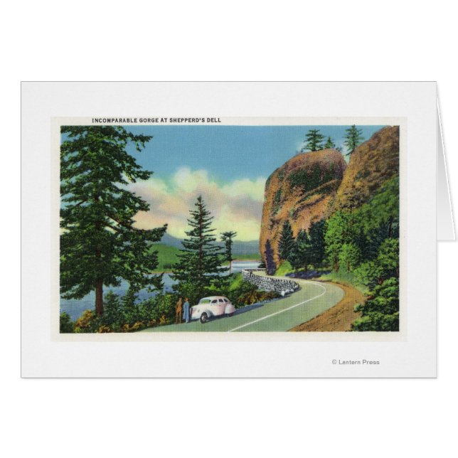 Shepperds Dell-Sicht auf unvergleichliche Schlucht (Vorderseite (Horizontal))