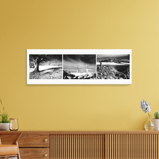 Shepton Mallet Triptych Panel. Leinwanddruck (Insitu (Wohnzimmer))