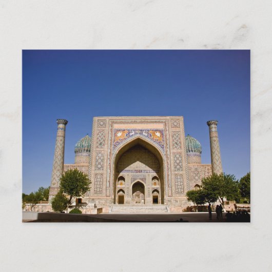 Sher-Dor Madrasah: Fassade Postkarte (Vorderseite)