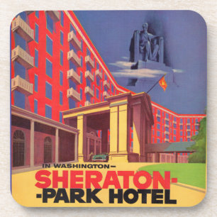 Sheraton Park Hotel in den 50er Jahren - Washingto Getränkeuntersetzer