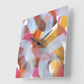 Sherbert I Quadratische Wanduhr (Winkel)