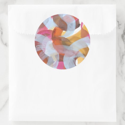 Sherbert I Runder Aufkleber (Tasche)