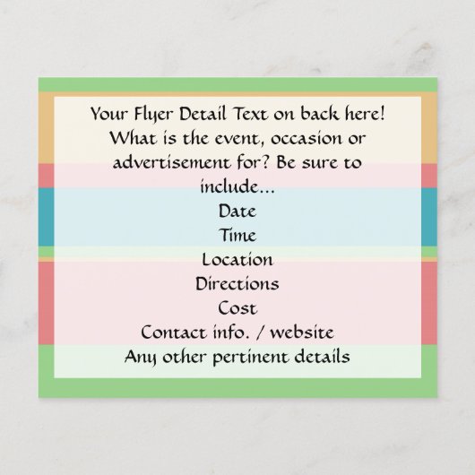 Sherbet Ice Creme Stripes Flyer (Hinten)