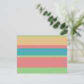 Sherbet Ice Creme Stripes Postkarte (Stehend Vorderseite)