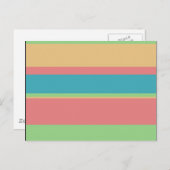 Sherbet Ice Creme Stripes Postkarte (Vorne/Hinten)