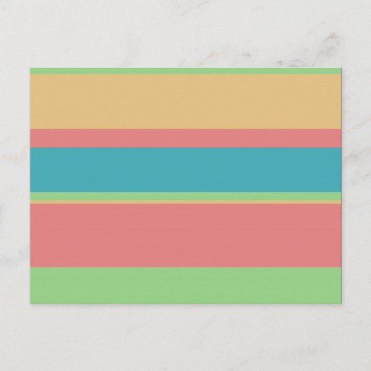 Sherbet Ice Creme Stripes Postkarte (Vorderseite)