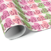 Sherbet Ice Herzlichen Glückwunsch Geschenkpapier (Rolleneckpunkt)