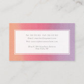 Sherbet Ombre Artist Wasserfarbenprofil Terminkarte (Rückseite)