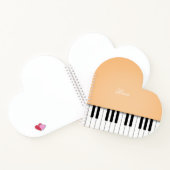 Sherbet Orange Grand Piano Music Keyboard Custom Notizblock (Innenseite)