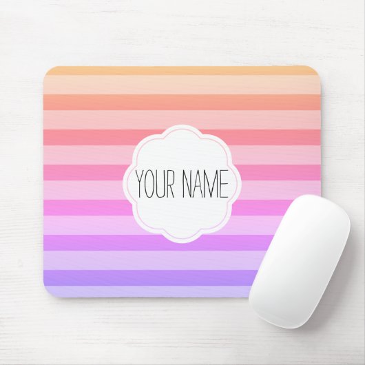 Sherbet Rainbow Dream Individuelle Name Mousepad (Mit Mouse)