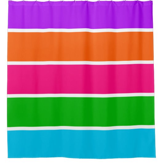 Sherbet Stripes Duschvorhang (Vorderseite)
