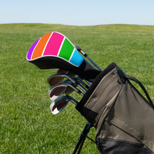 Sherbet Stripes Golf Headcover (In SItu)