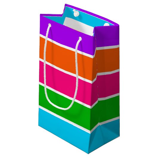 Sherbet Stripes Kleine Geschenktüte (Vorderseite Schrägansicht)