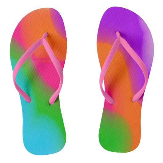 Sherbet Wasserfarben flackern Flops Badesandalen (Fußbett)