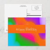 Sherbet Wasserfarben Postkarte (Vorne/Hinten)