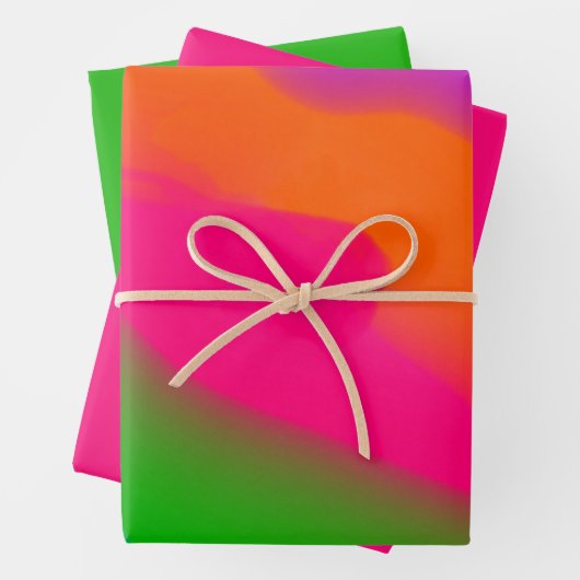 Sherbet Wasserfarben Umhüllungspapierblätter Geschenkpapier Set (Beispiel)