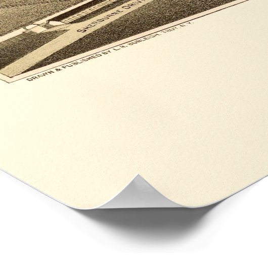 Sherburne, NY Panoramic Map - 1887 Poster (Ecke)