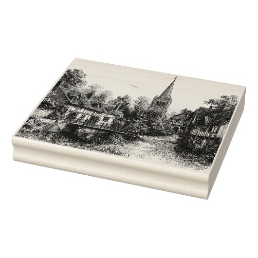 Shere, Surrey, Vintag Sketch Gummistempel (Stempel)