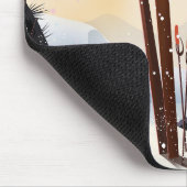 Sheregesh Russia Ski-Reiseplakat. Mousepad (Ecke)