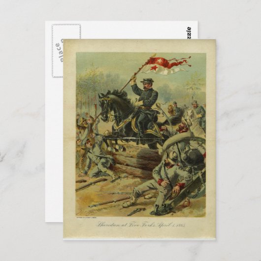 Sheridan an Fünf Gabeln von H.A. Ogden Postkarte (Vorne/Hinten)