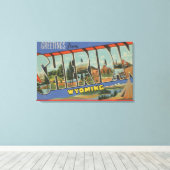 Sheridan, Wyoming - Große Buchstabenszenen Leinwanddruck (Insitu (Holzboden))