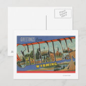 Sheridan, Wyoming - Große Buchstabenszenen Postkarte (Vorne/Hinten)