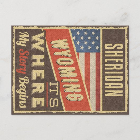 Sheridan Wyoming Postkarte (Vorderseite)