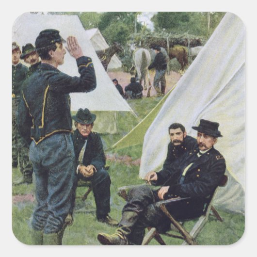 Sheridans erstes Interview mit Rowand Quadratischer Aufkleber (Vorderseite)